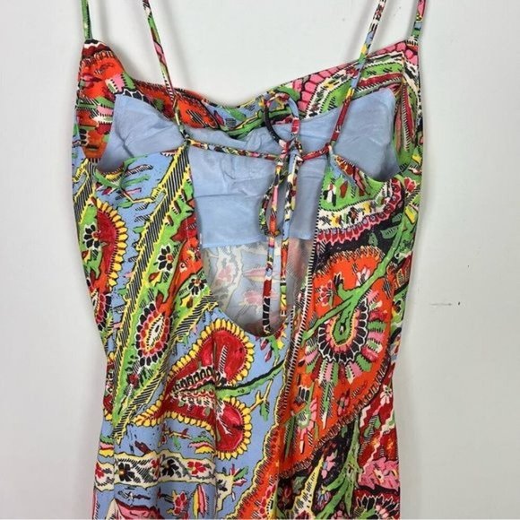 Rhode Jemima Paisley Crepe Midi Dress Size 0 Festival Of Love - Picture 8 of 14